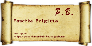 Paschke Brigitta névjegykártya